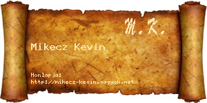 Mikecz Kevin névjegykártya